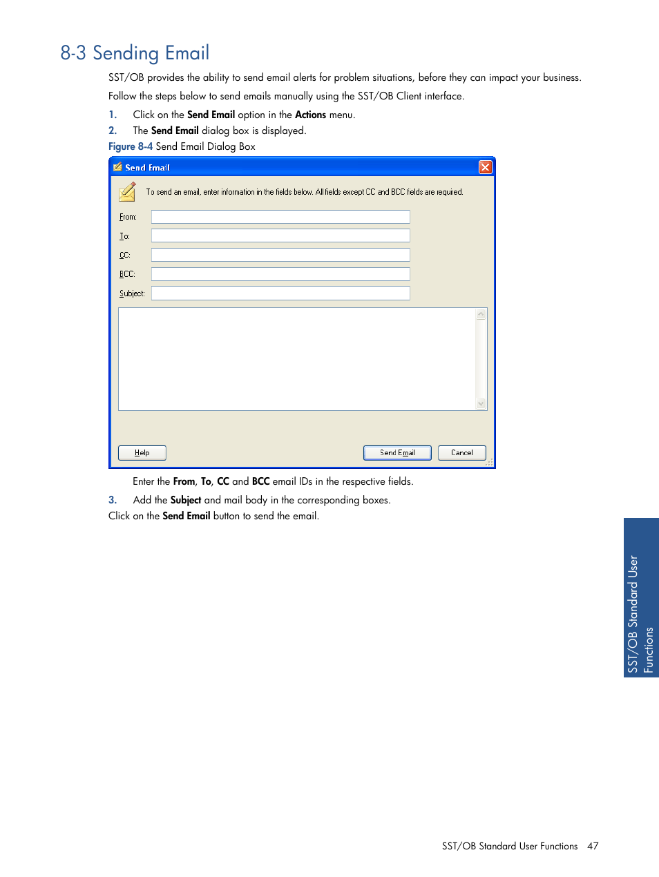 Sending email, Send an email, Send email alerts for problem | 3 sending email | HP Integrity NonStop J-Series User Manual | Page 47 / 89