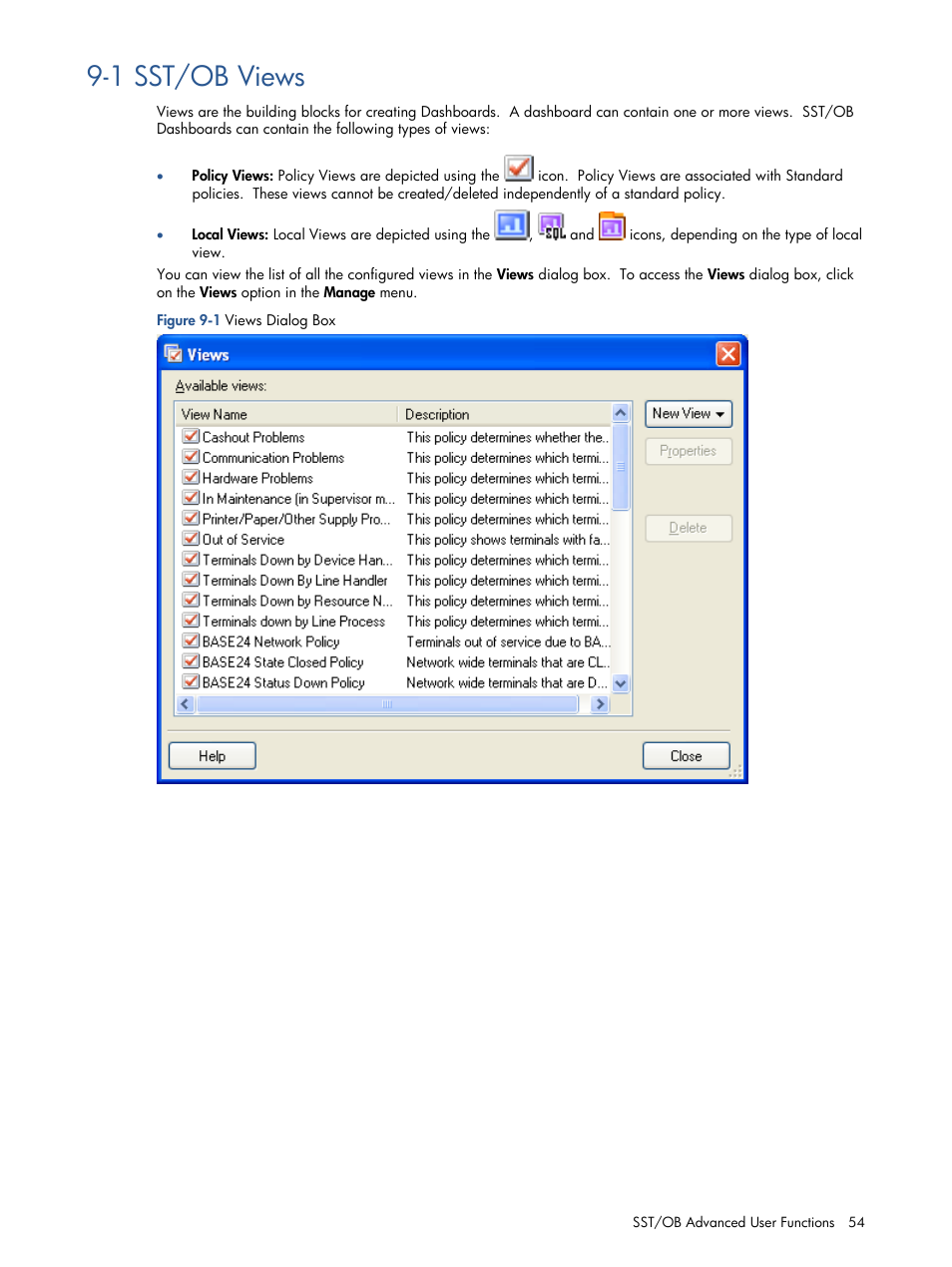Sst/ob views, 1 sst/ob views | HP Integrity NonStop J-Series User Manual | Page 54 / 89