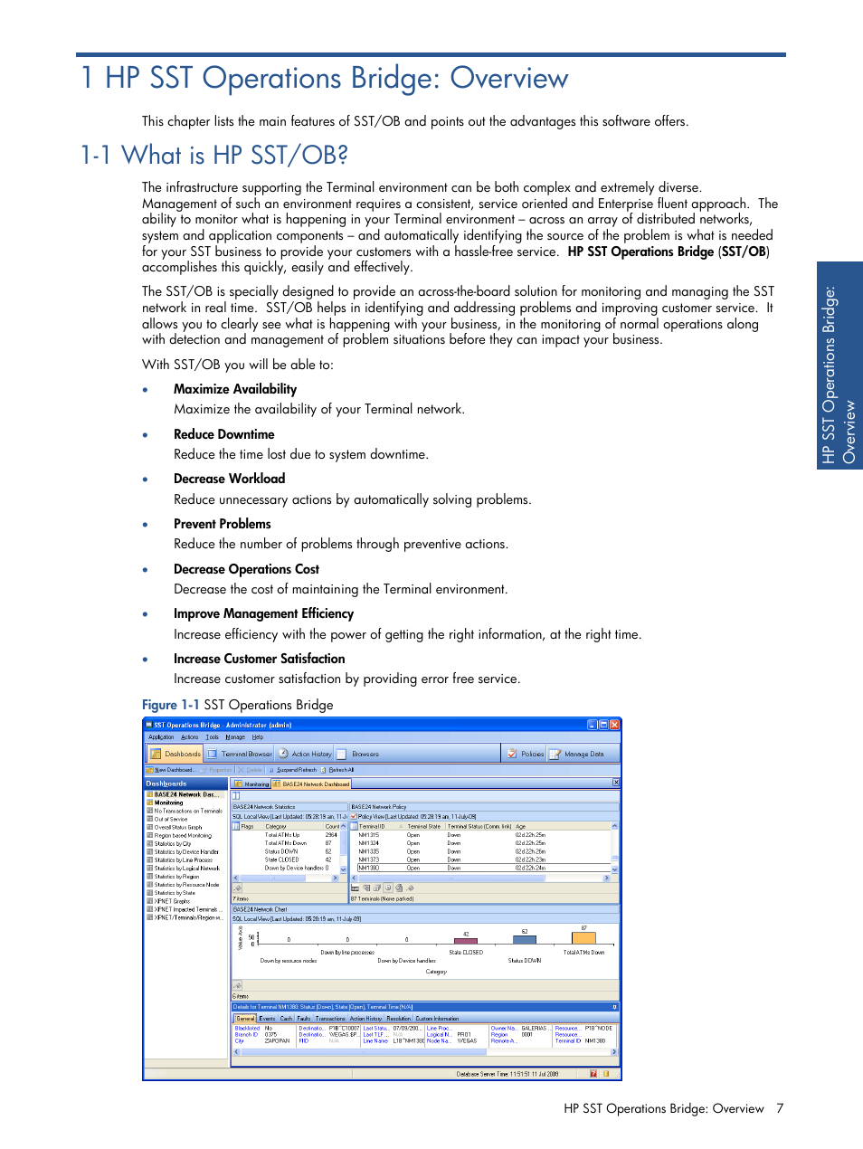Chapter 1: hp sst operations bridge: overview, What is hp sst/ob, 1 hp sst operations bridge: overview | 1 what is hp sst/ob | HP Integrity NonStop J-Series User Manual | Page 7 / 89