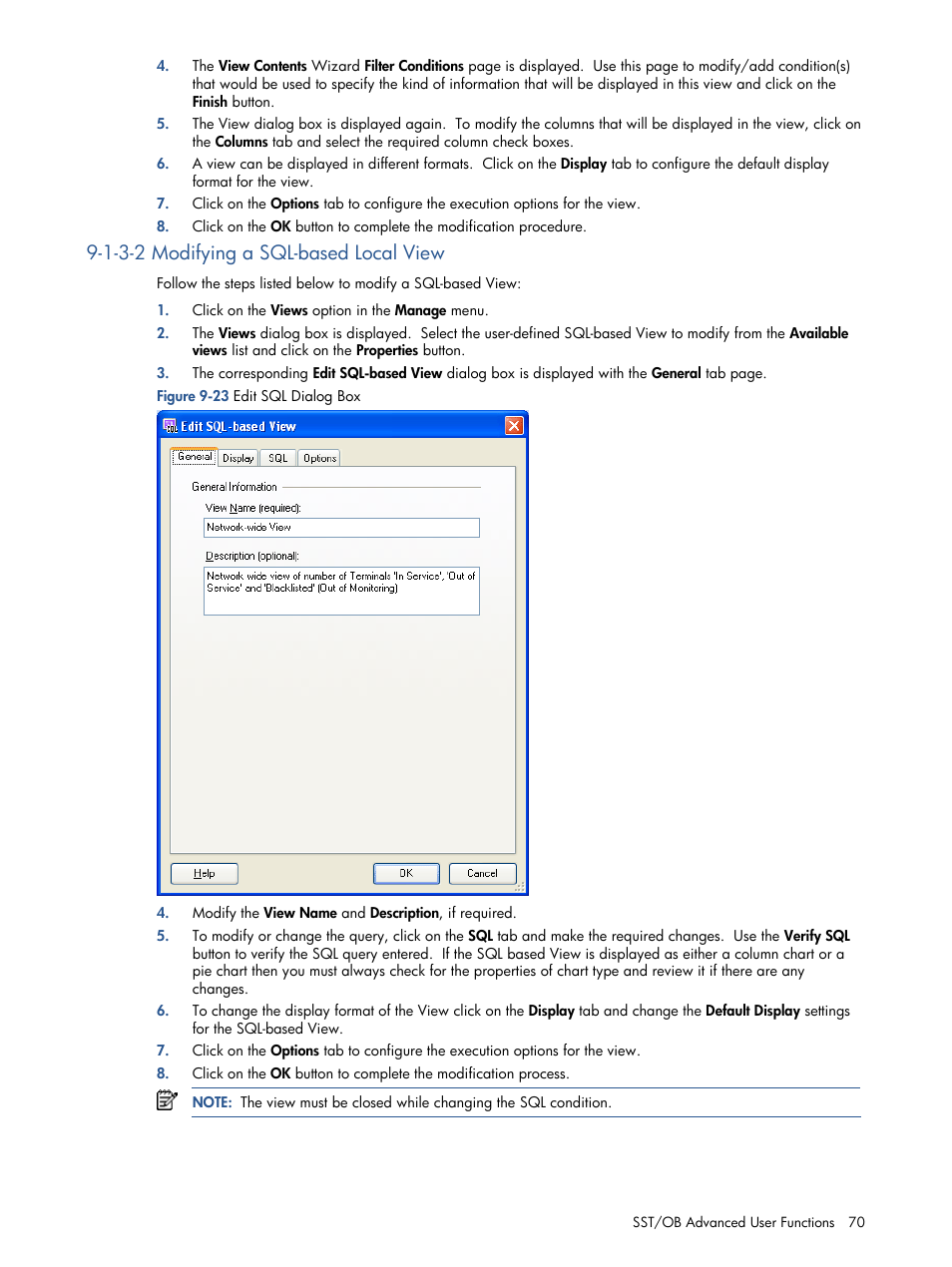 Modifying a sql-based local view, 1-3-2 modifying a sql-based local view | HP Integrity NonStop J-Series User Manual | Page 70 / 89