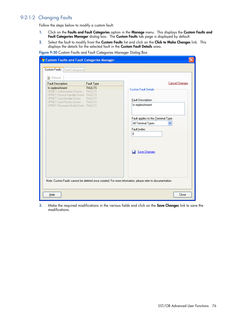 Changing faults | HP Integrity NonStop J-Series User Manual | Page 76 / 89