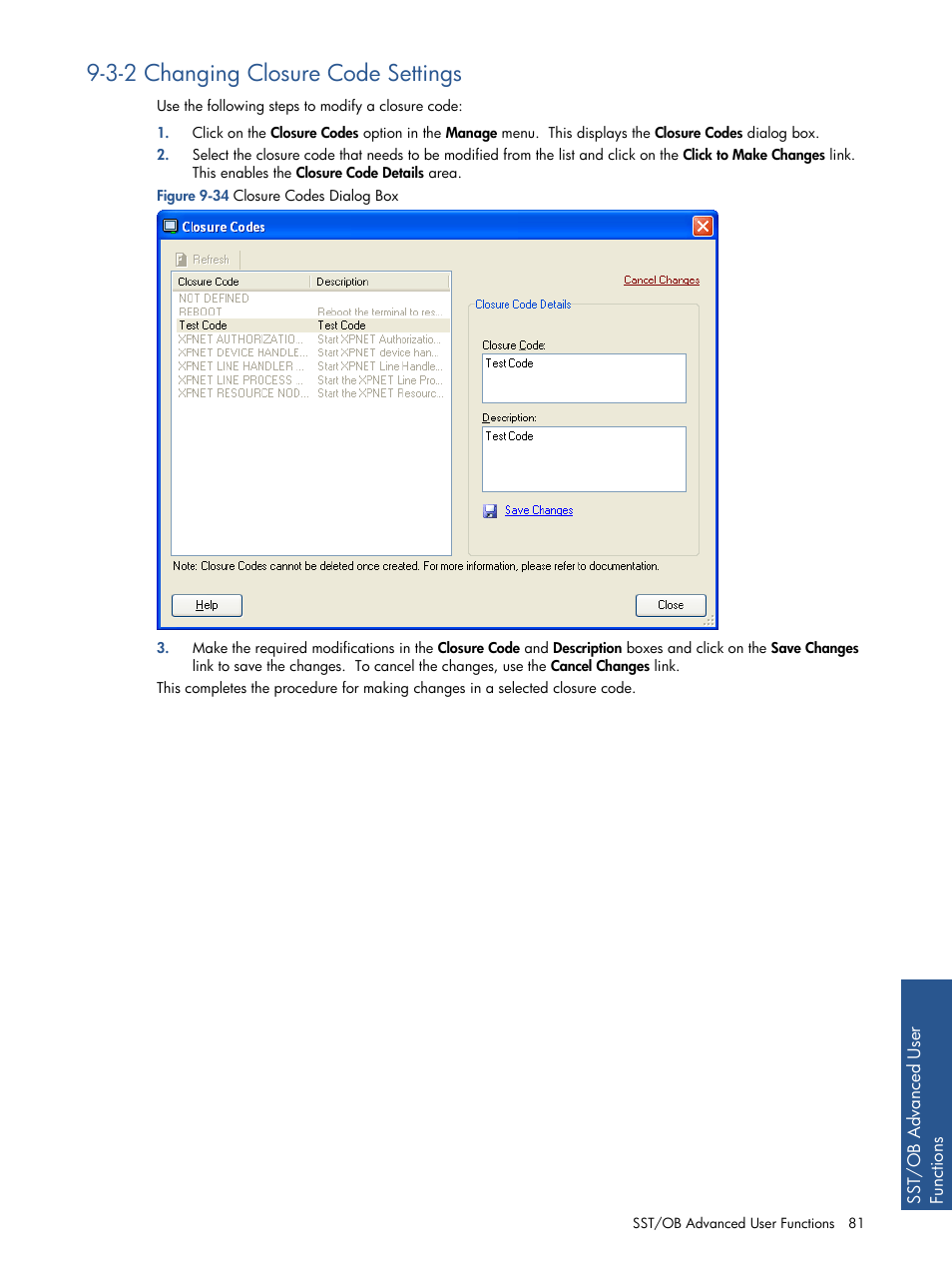 Changing closure code settings, 3-2 changing closure code settings | HP Integrity NonStop J-Series User Manual | Page 81 / 89