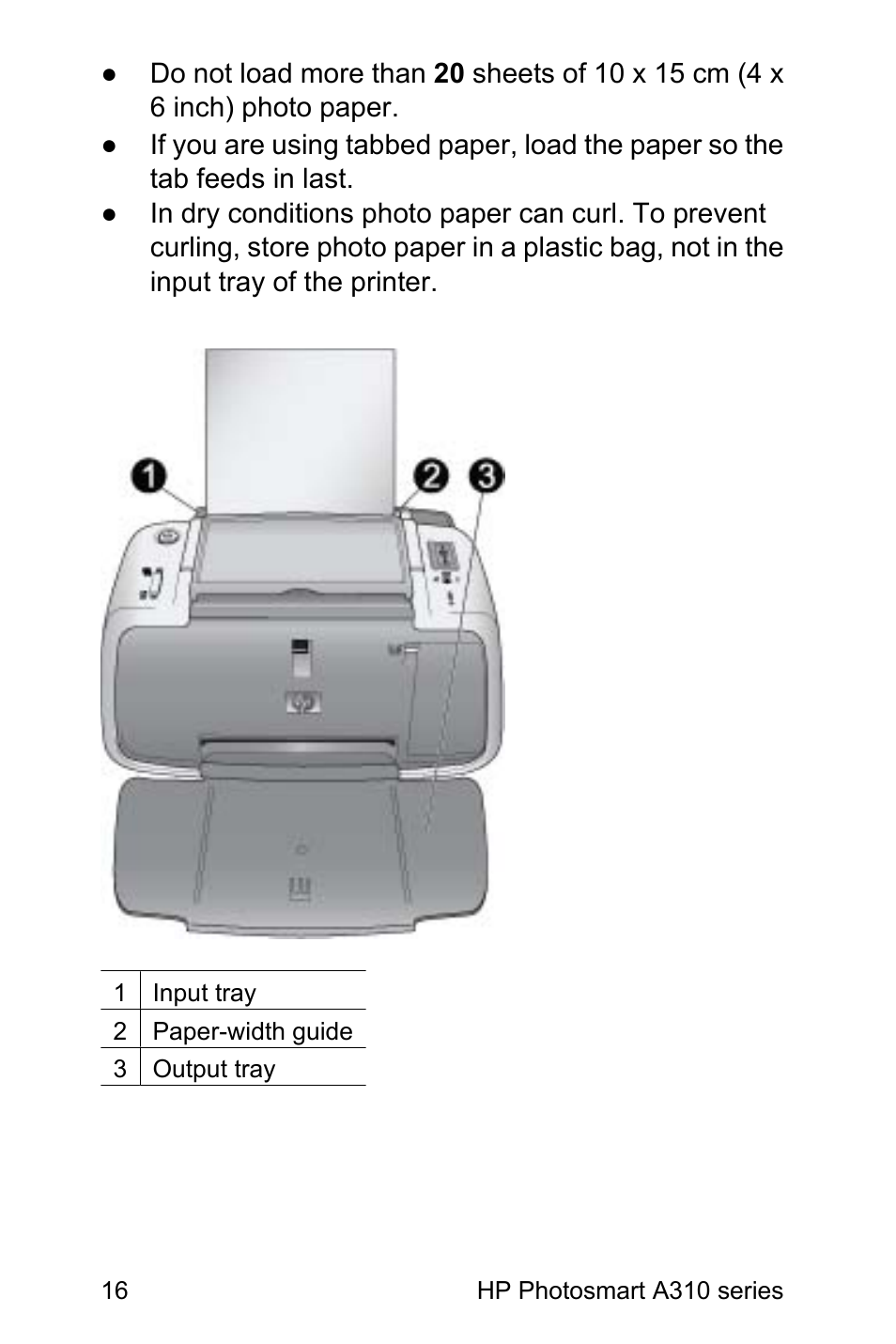 HP Photosmart A310 Compact Photo Printer User Manual | Page 20 / 86