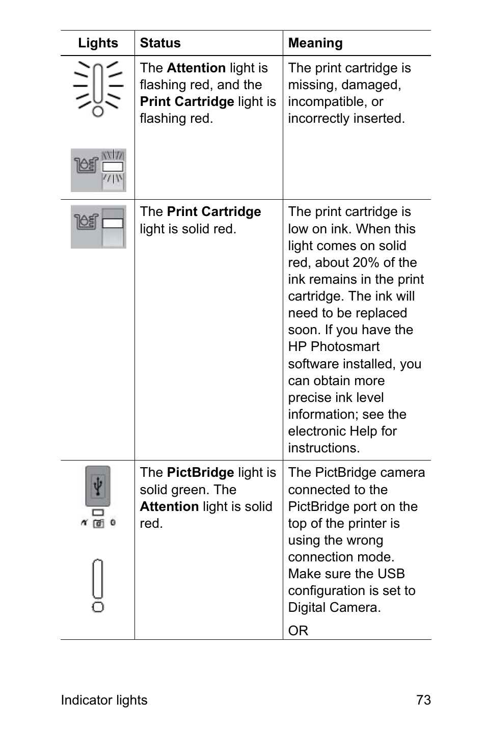 HP Photosmart A310 Compact Photo Printer User Manual | Page 77 / 86