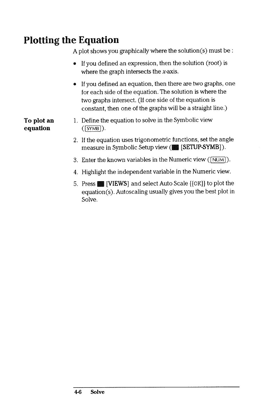 Plotting the equation, Plotting the equation -6 | HP 38g Graphing Calculator User Manual | Page 104 / 228