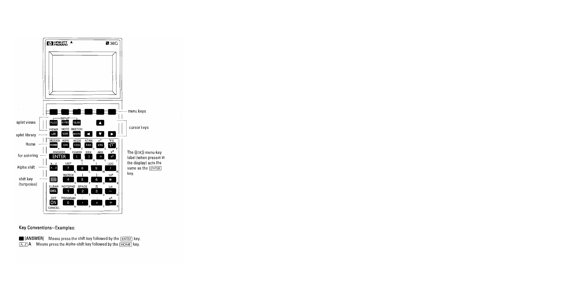 B38g, Bie^ a a, 021 ■■ i | HP 38g Graphing Calculator User Manual | Page 2 / 228