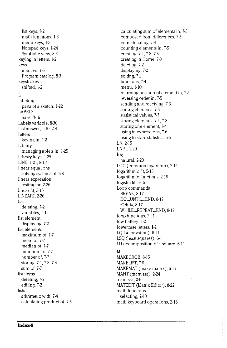 HP 38g Graphing Calculator User Manual | Page 216 / 228