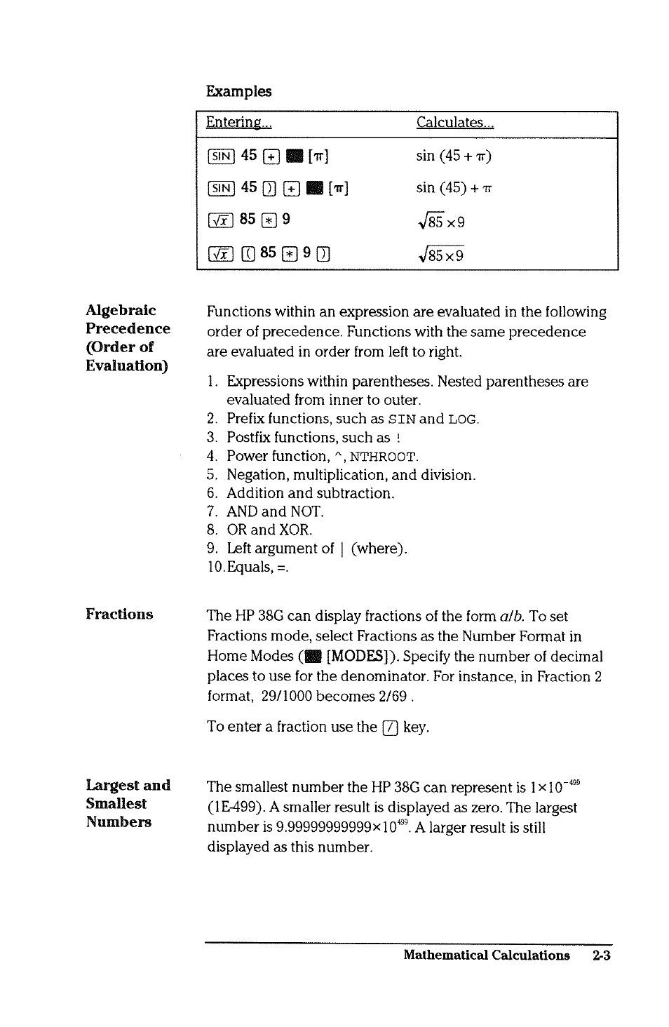 HP 38g Graphing Calculator User Manual | Page 39 / 228