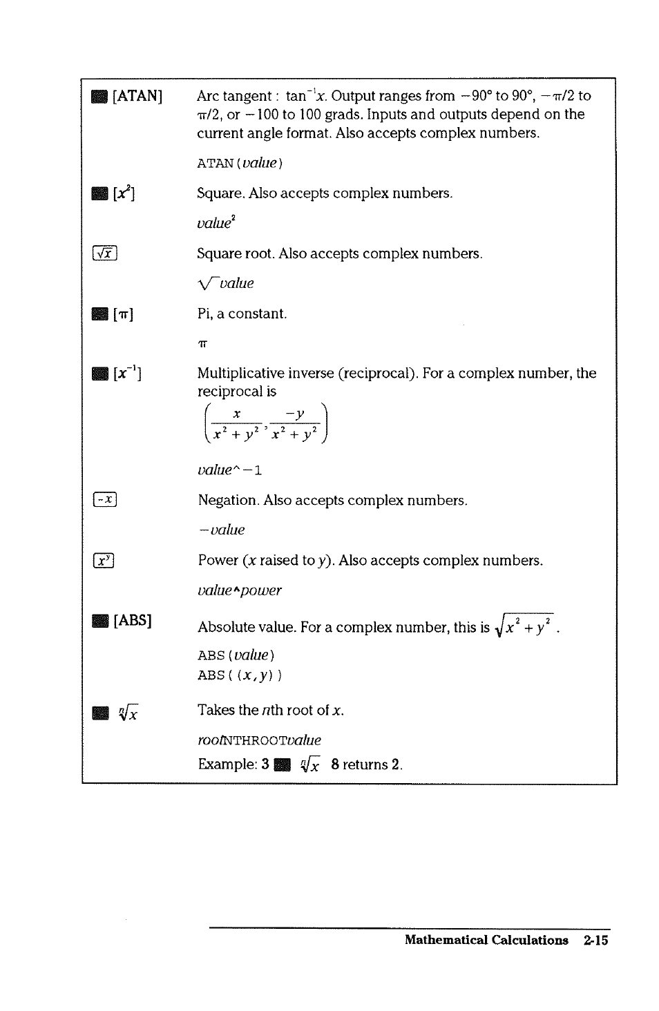 Eu iz | HP 38g Graphing Calculator User Manual | Page 51 / 228