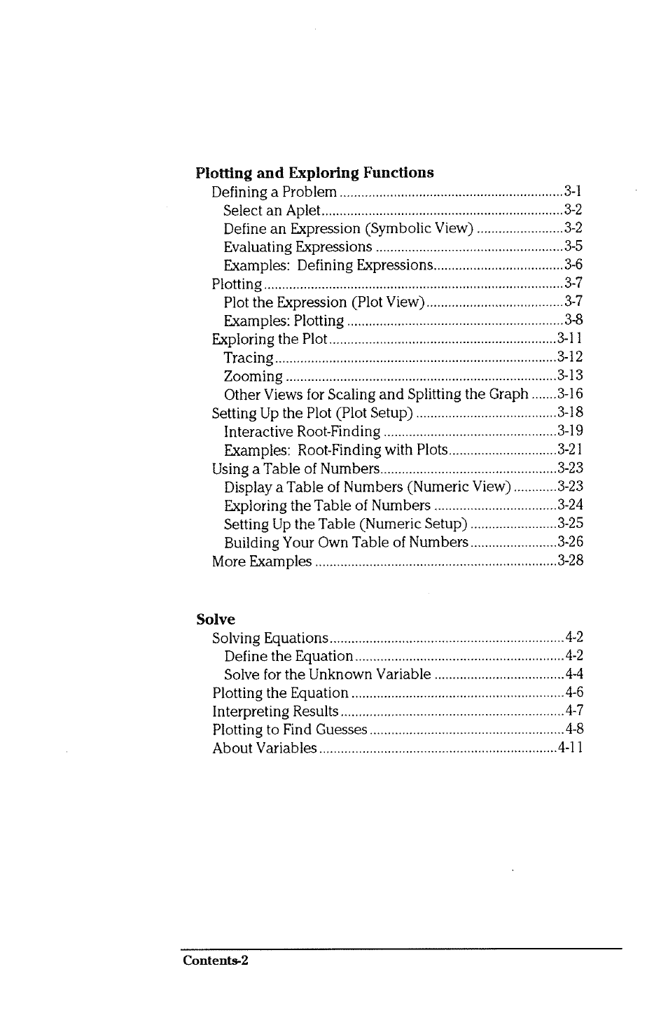 Plotting and exploring functions | HP 38g Graphing Calculator User Manual | Page 6 / 228