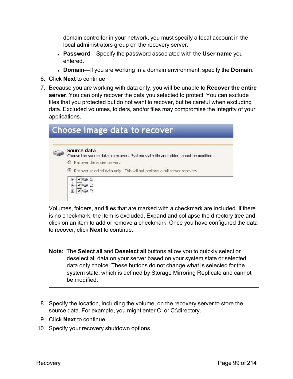HP Storage Mirroring Software User Manual | Page 100 / 215