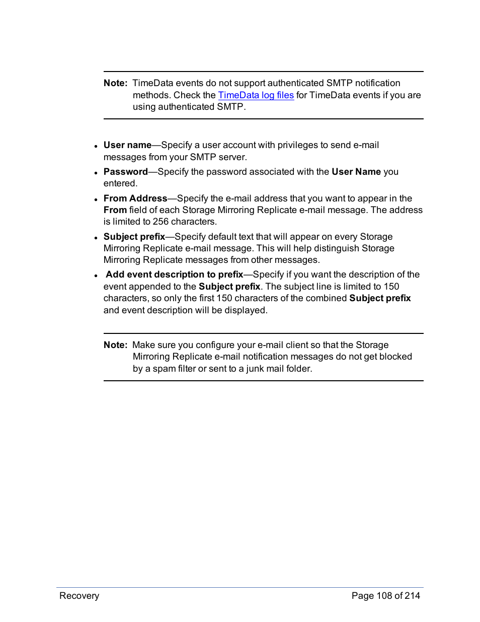 HP Storage Mirroring Software User Manual | Page 109 / 215