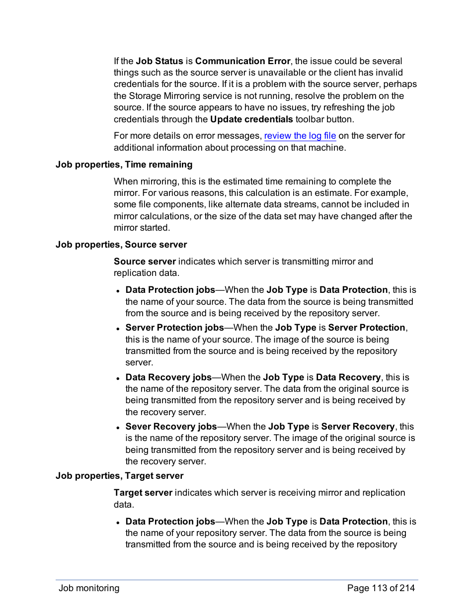 HP Storage Mirroring Software User Manual | Page 114 / 215