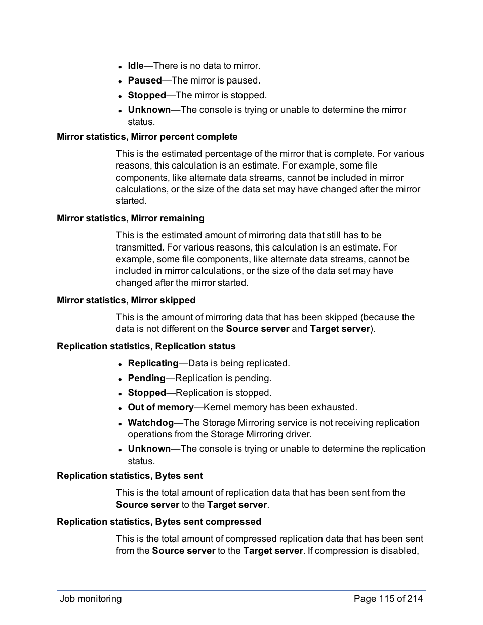 HP Storage Mirroring Software User Manual | Page 116 / 215