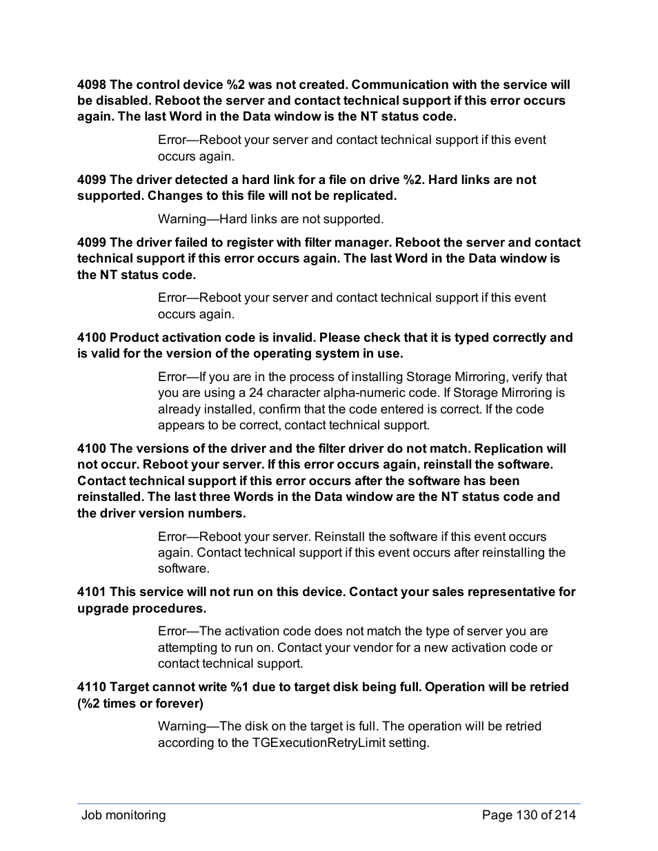 HP Storage Mirroring Software User Manual | Page 131 / 215