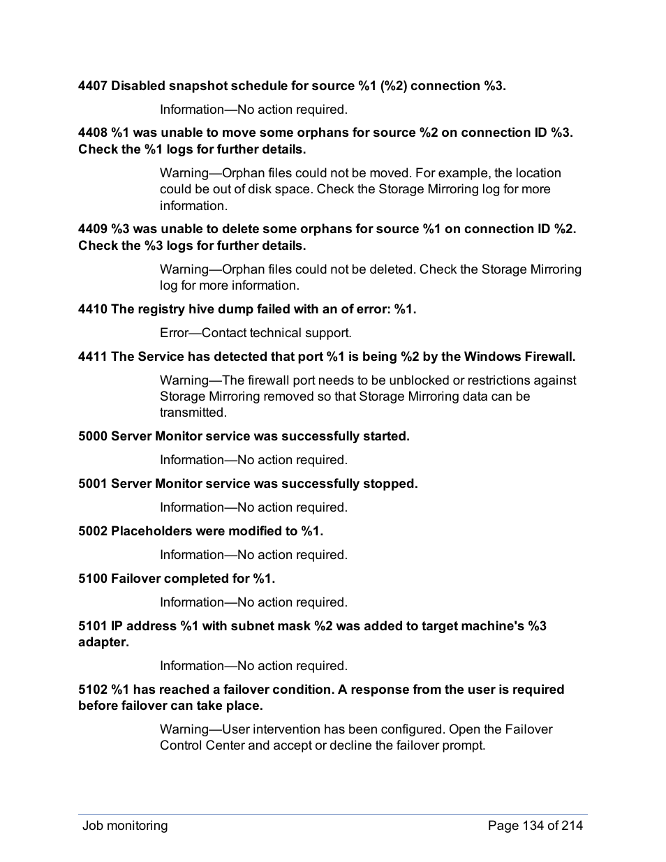 HP Storage Mirroring Software User Manual | Page 135 / 215