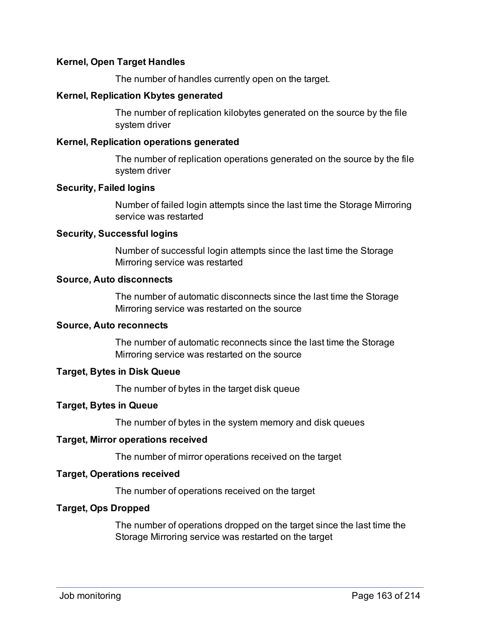 HP Storage Mirroring Software User Manual | Page 164 / 215