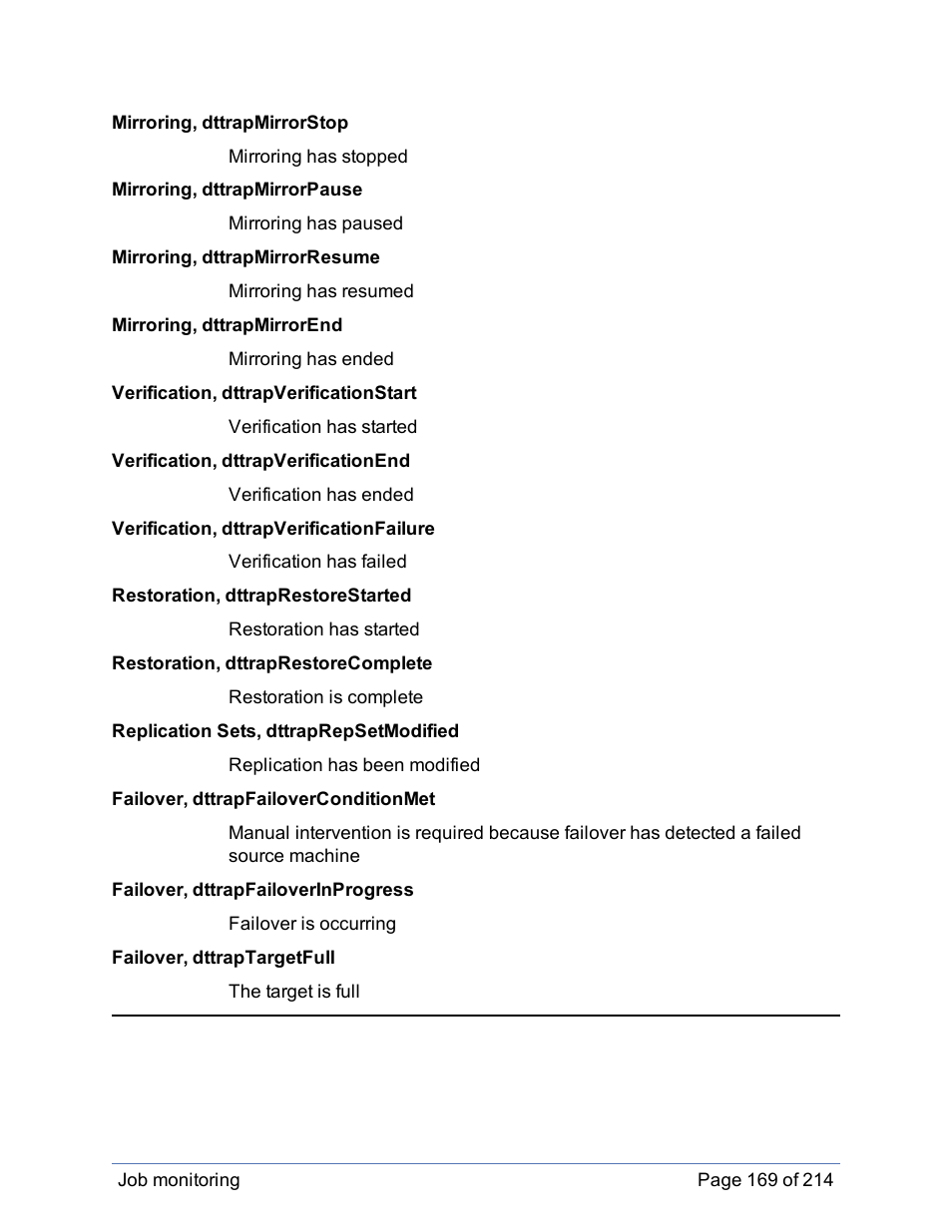 HP Storage Mirroring Software User Manual | Page 170 / 215