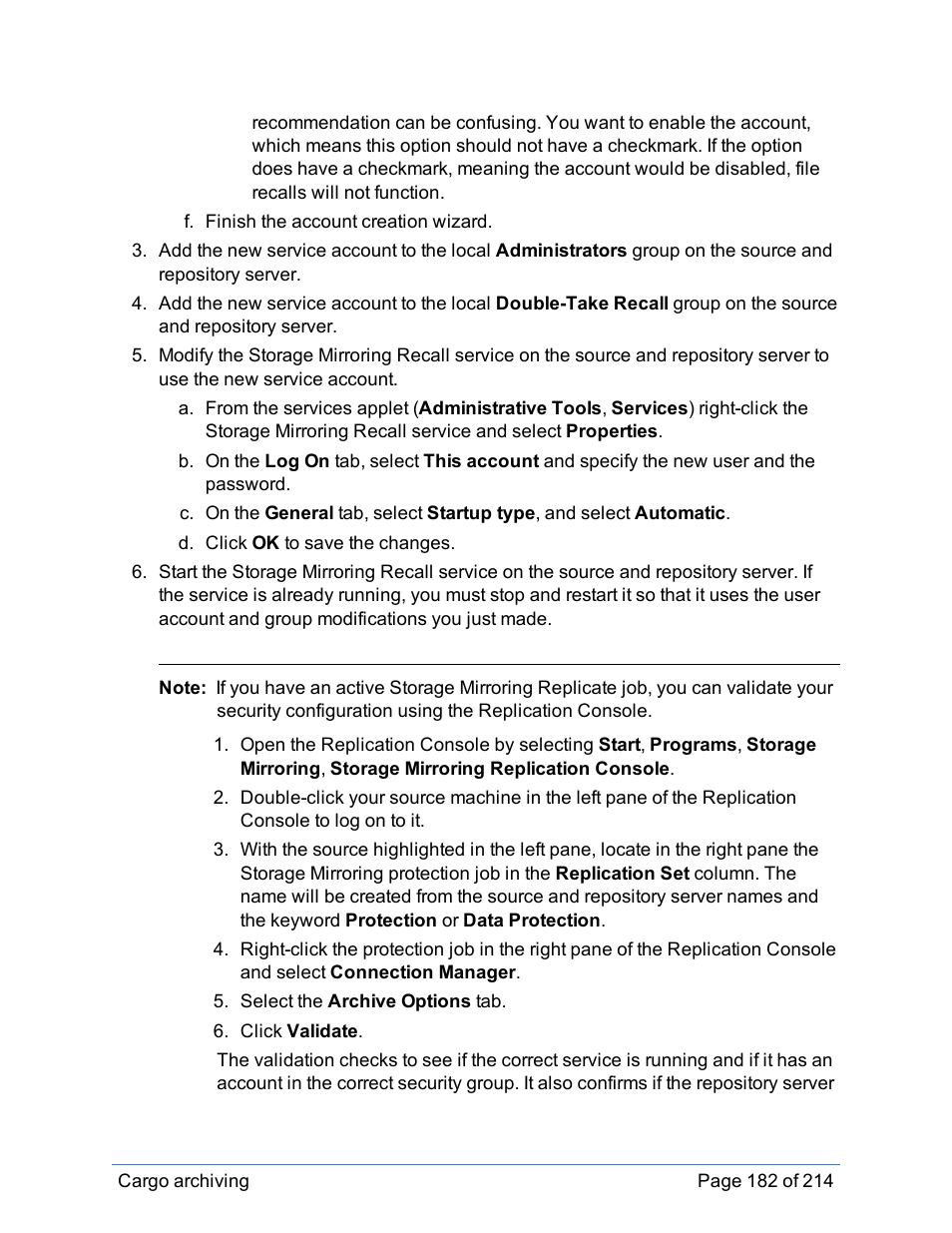 HP Storage Mirroring Software User Manual | Page 183 / 215