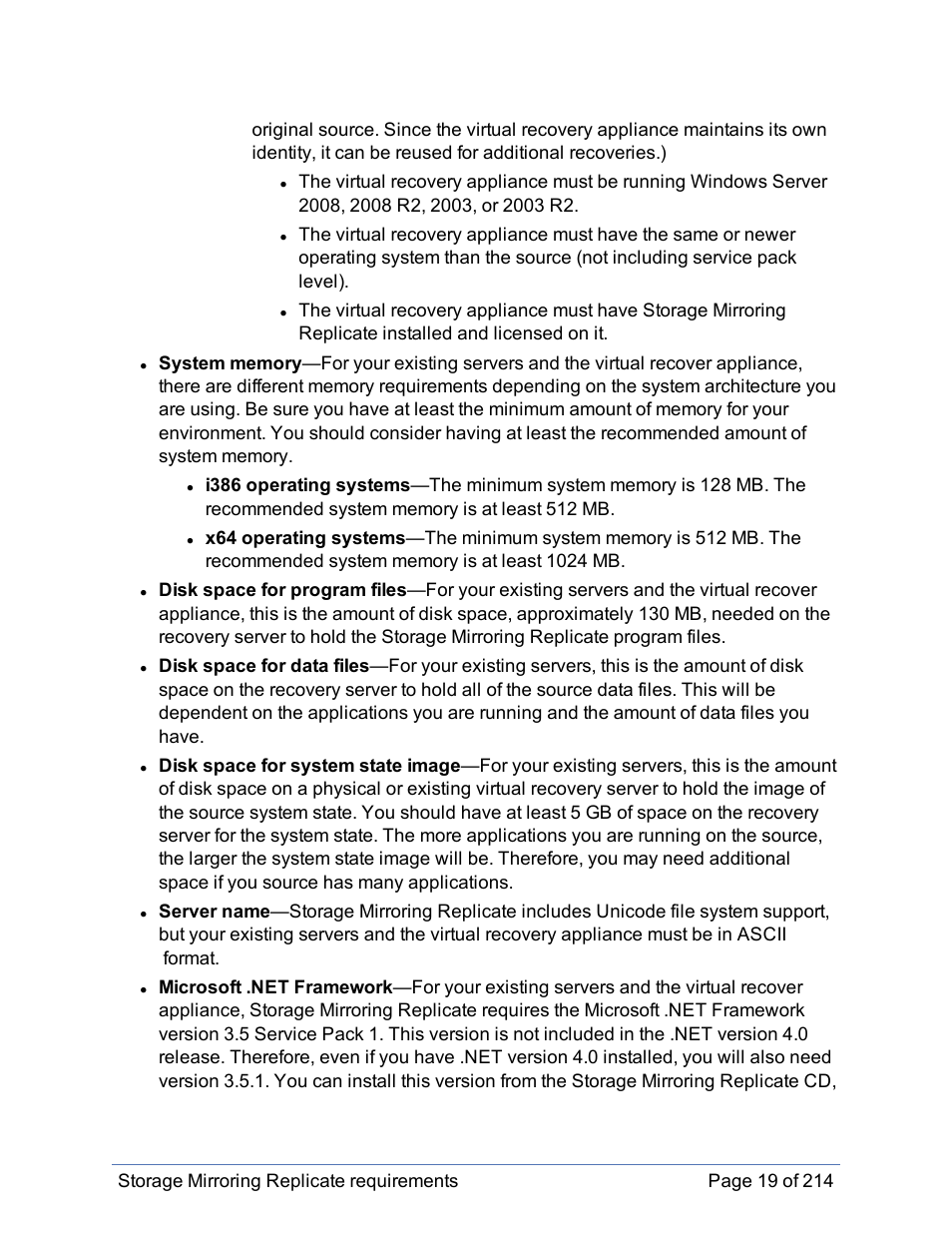 HP Storage Mirroring Software User Manual | Page 20 / 215