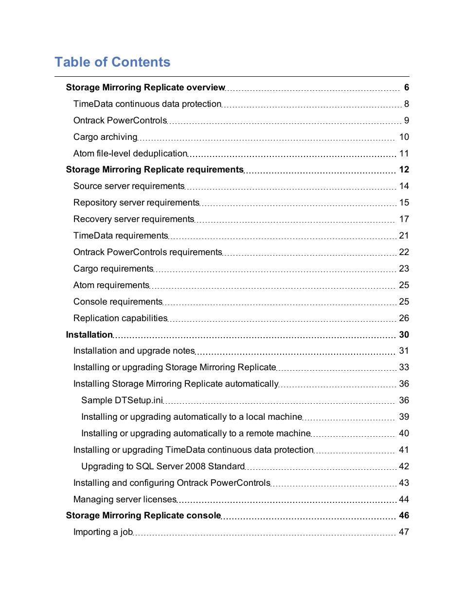 HP Storage Mirroring Software User Manual | Page 3 / 215