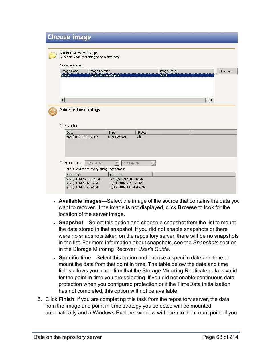 HP Storage Mirroring Software User Manual | Page 69 / 215