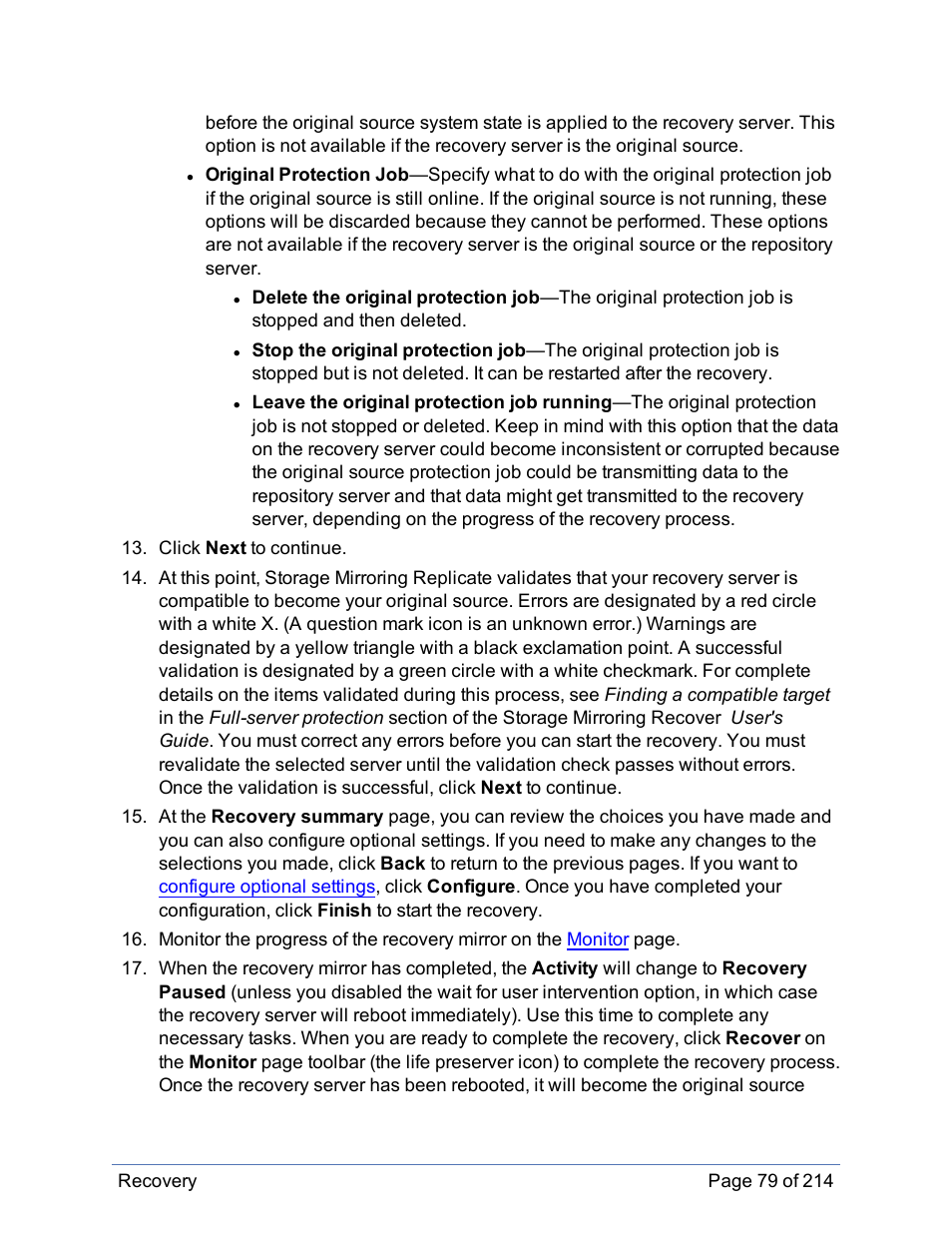 HP Storage Mirroring Software User Manual | Page 80 / 215
