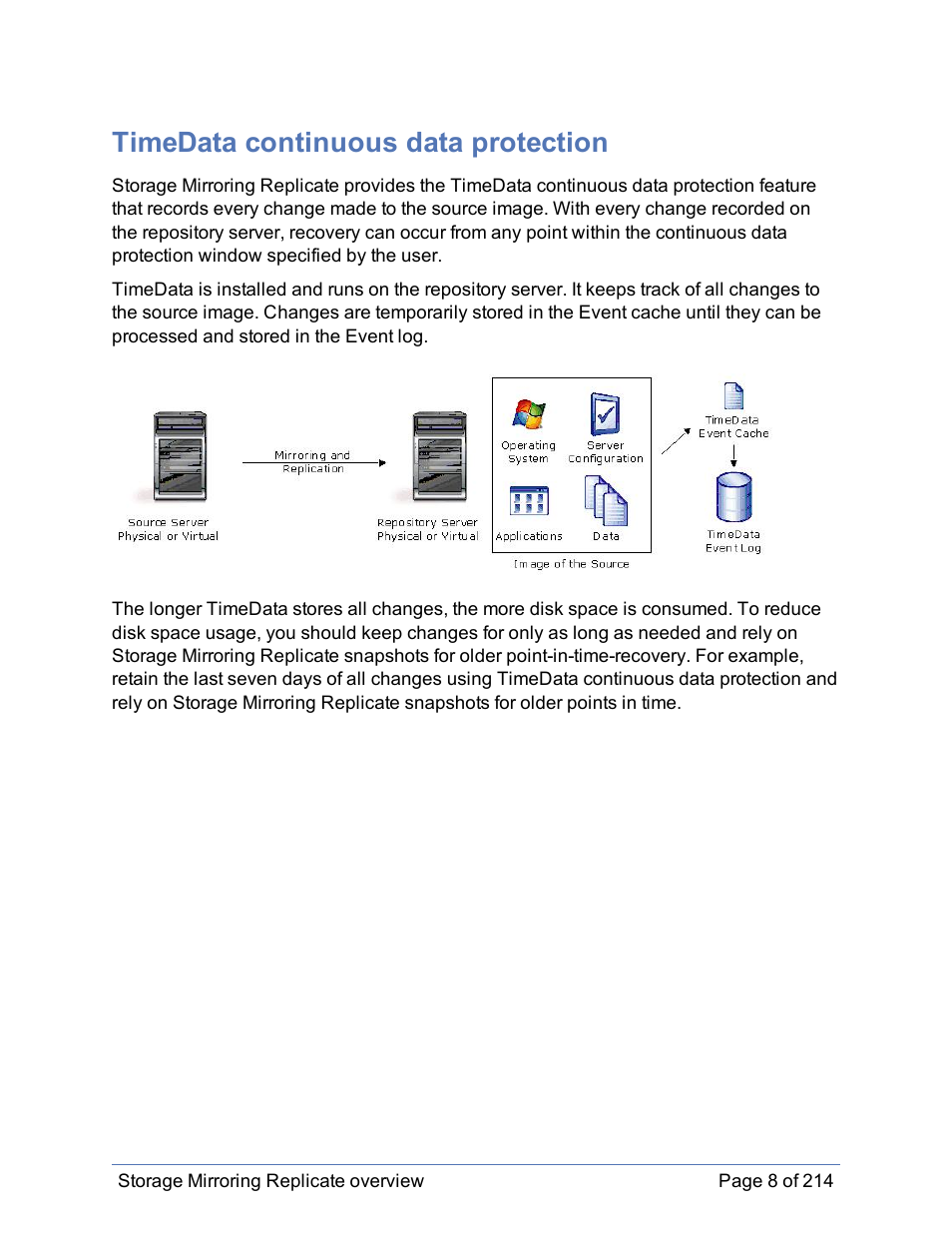 Timedata continuous data protection | HP Storage Mirroring Software User Manual | Page 9 / 215