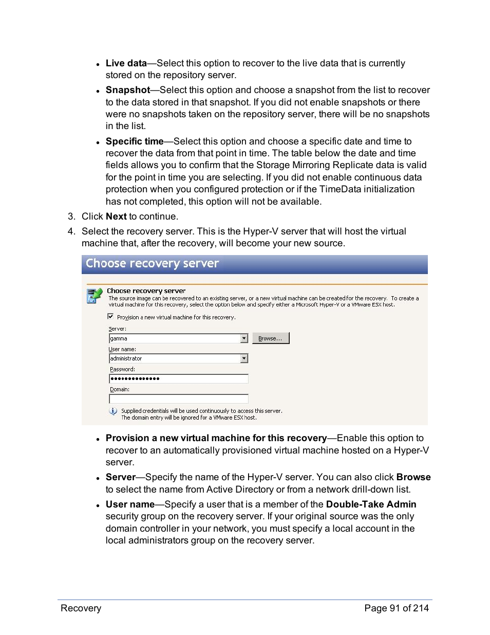 HP Storage Mirroring Software User Manual | Page 92 / 215