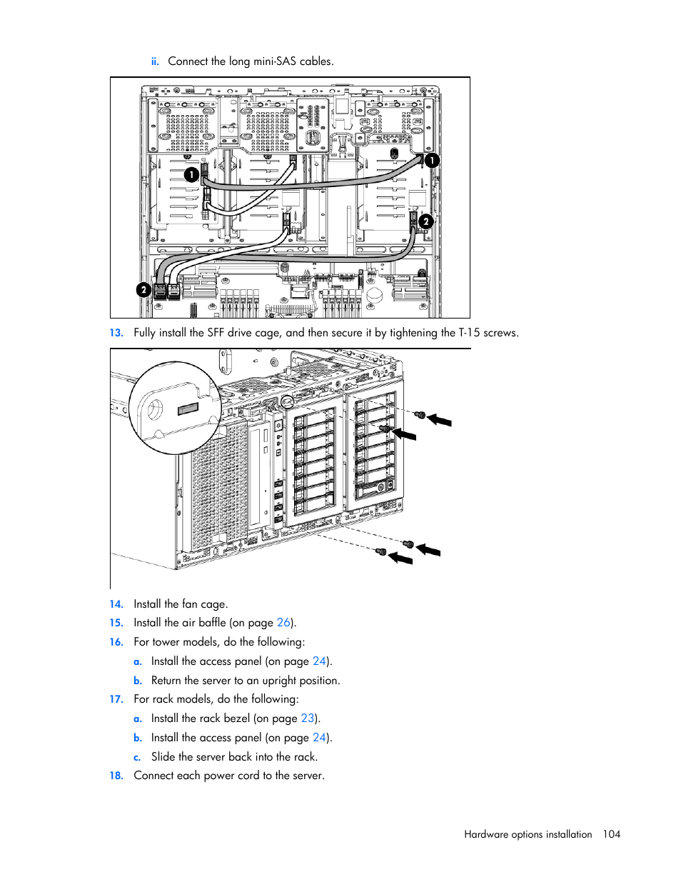 HP ProLiant ML350p Gen8 Server User Manual | Page 104 / 145