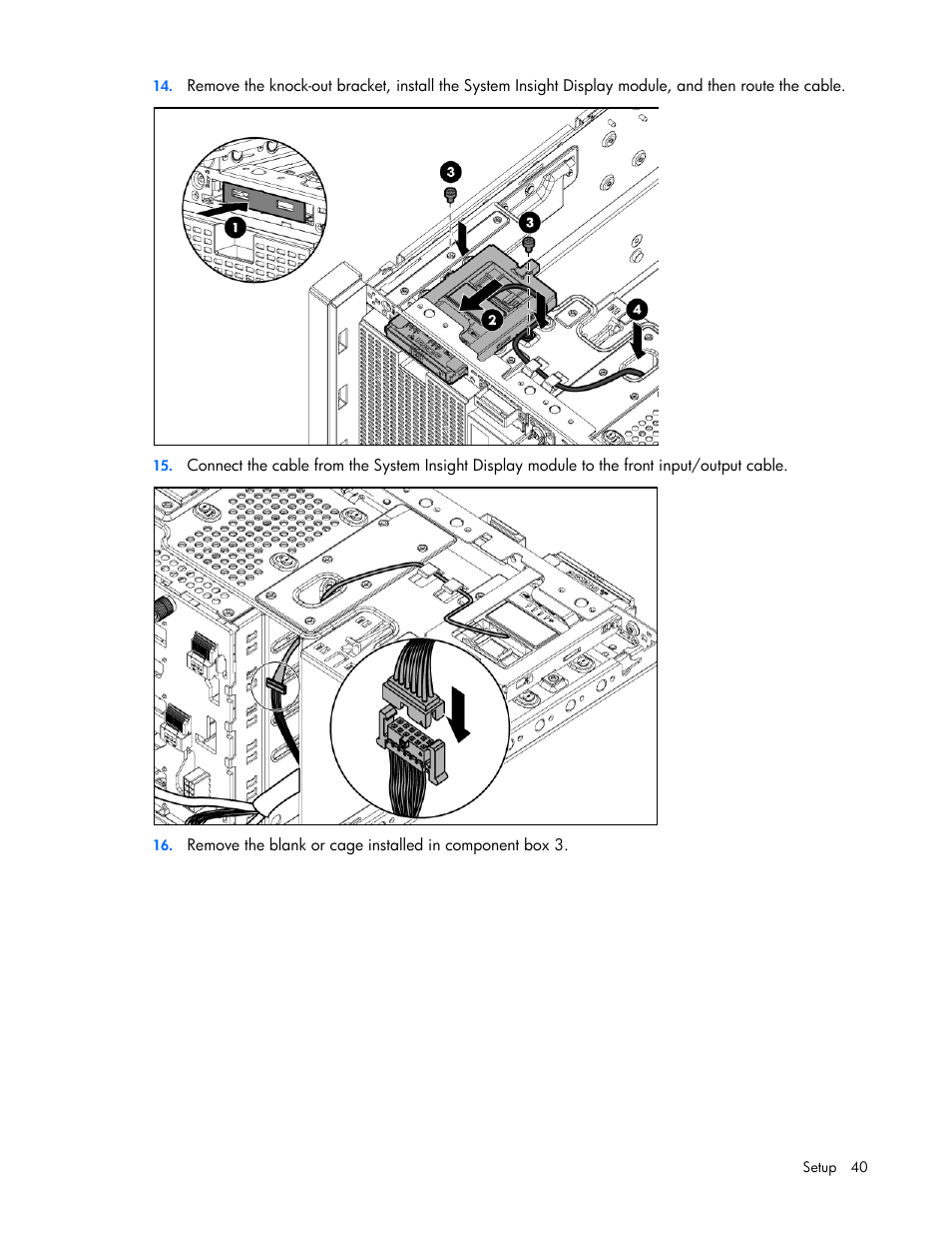 HP ProLiant ML350p Gen8 Server User Manual | Page 40 / 145