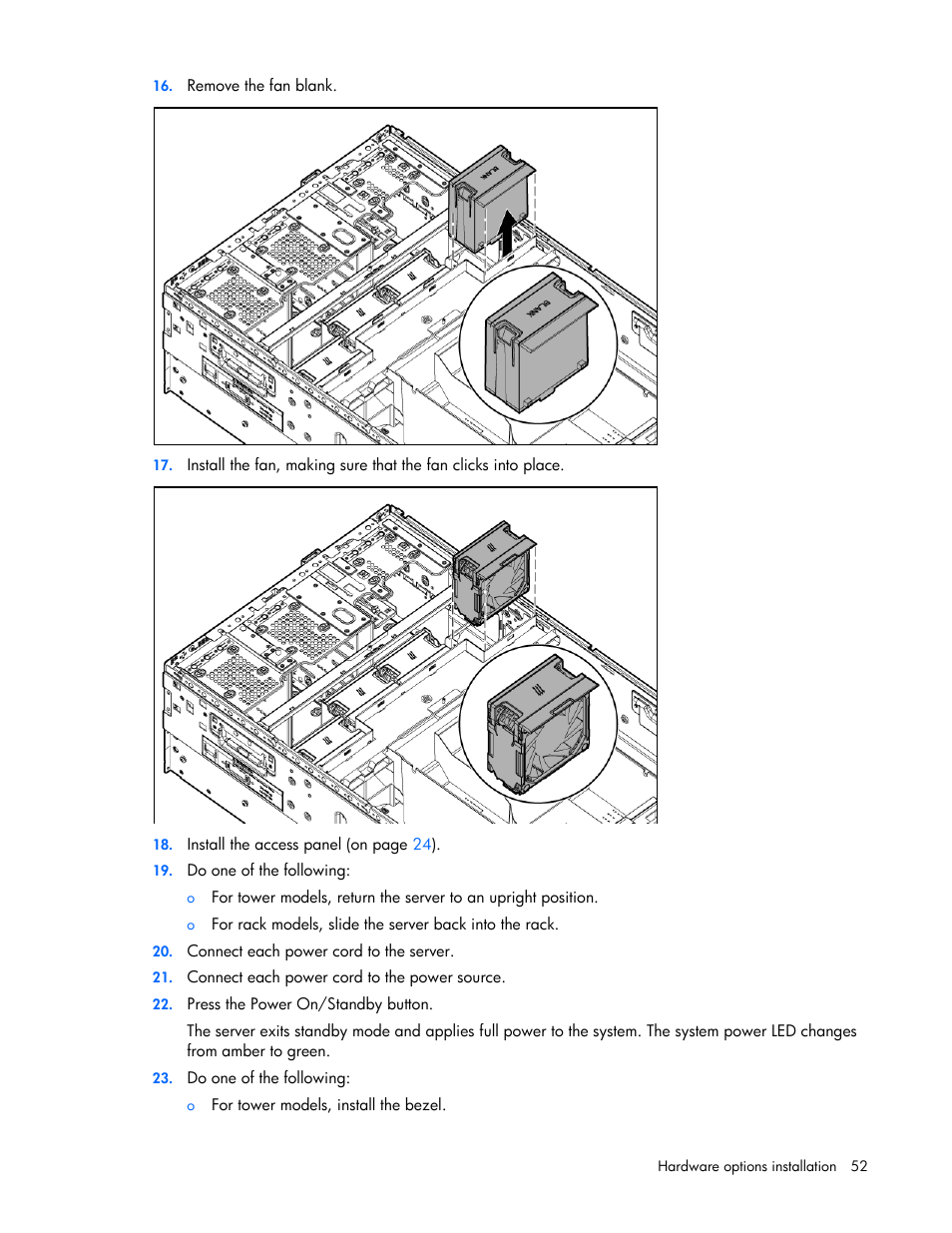 HP ProLiant ML350p Gen8 Server User Manual | Page 52 / 145