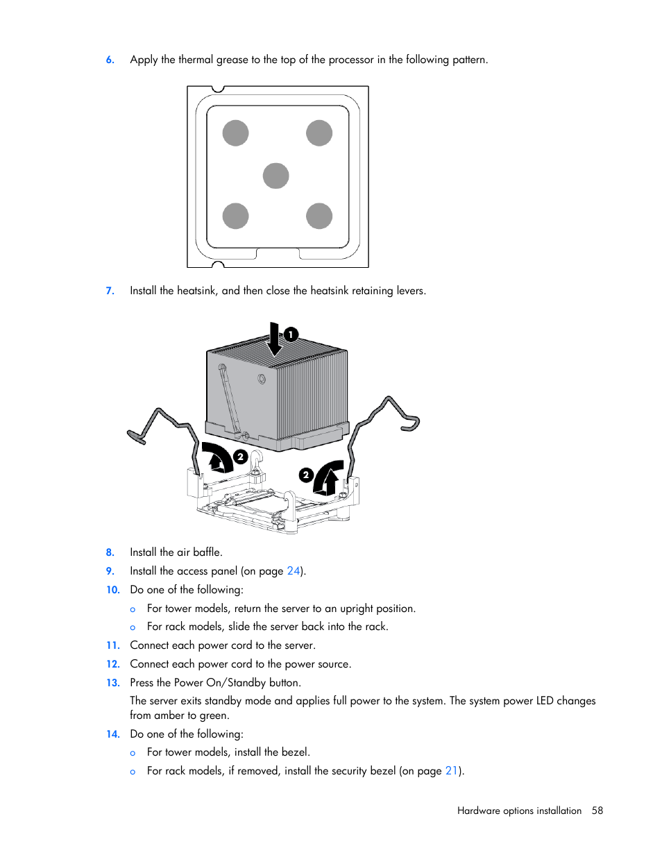 HP ProLiant ML350p Gen8 Server User Manual | Page 58 / 145