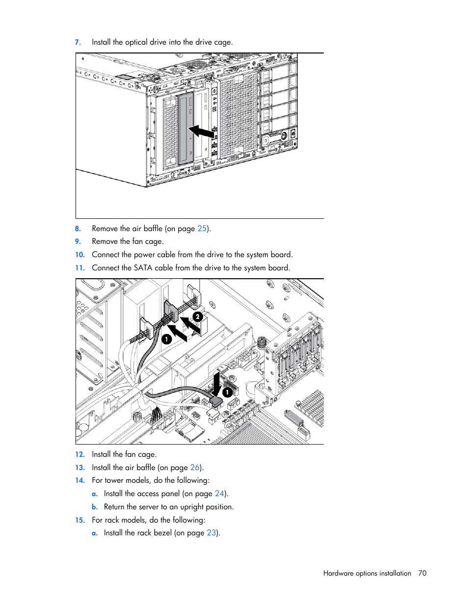 HP ProLiant ML350p Gen8 Server User Manual | Page 70 / 145