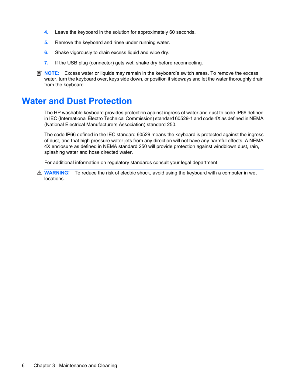 Water and dust protection | HP Compaq 8000 Elite Ultra-Slim-PC User Manual | Page 12 / 20