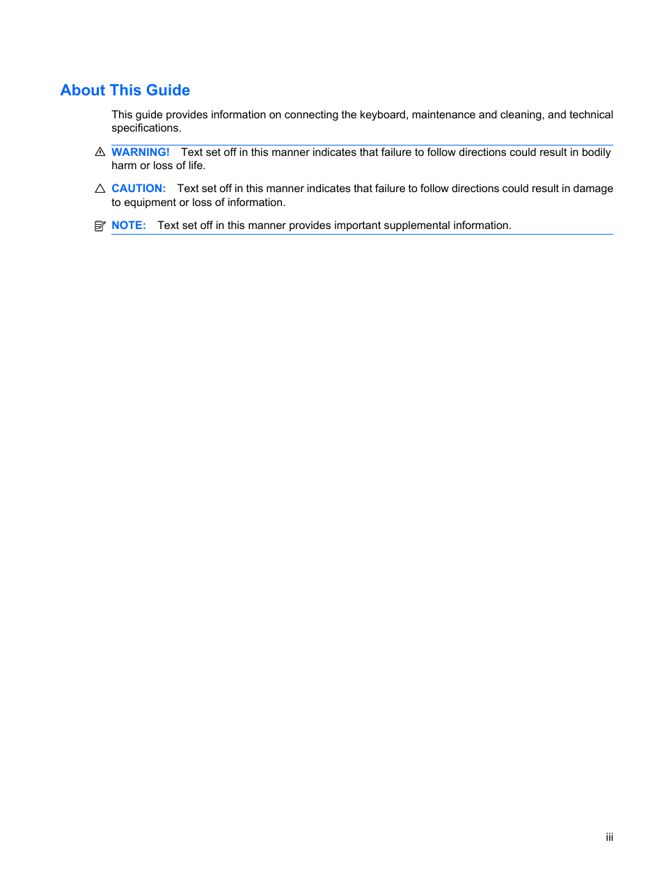 About this guide | HP Compaq 8000 Elite Ultra-Slim-PC User Manual | Page 3 / 20