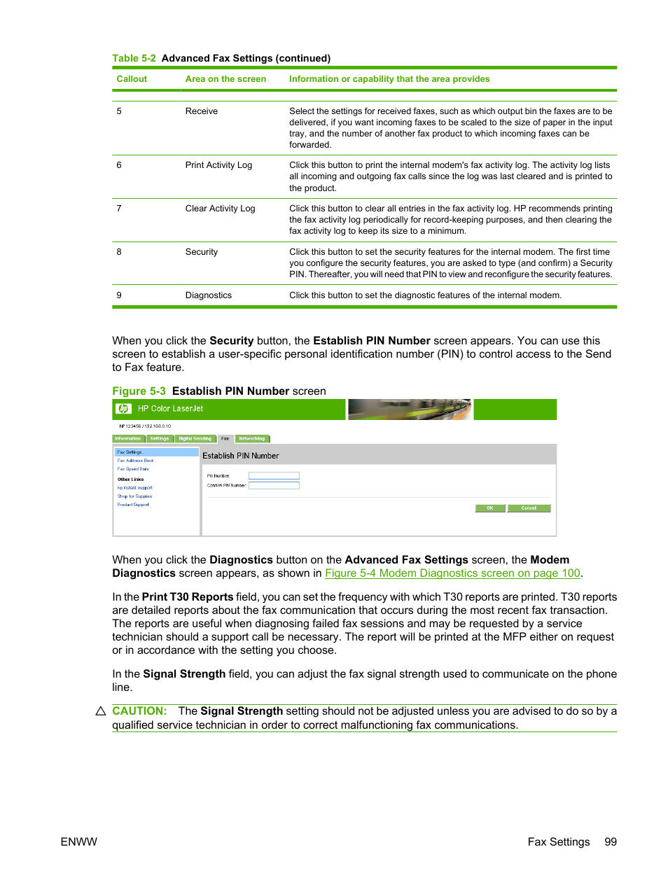 Figure 5-3 establish pin number screen | HP Color LaserJet CM3530 Multifunction Printer series User Manual | Page 111 / 128