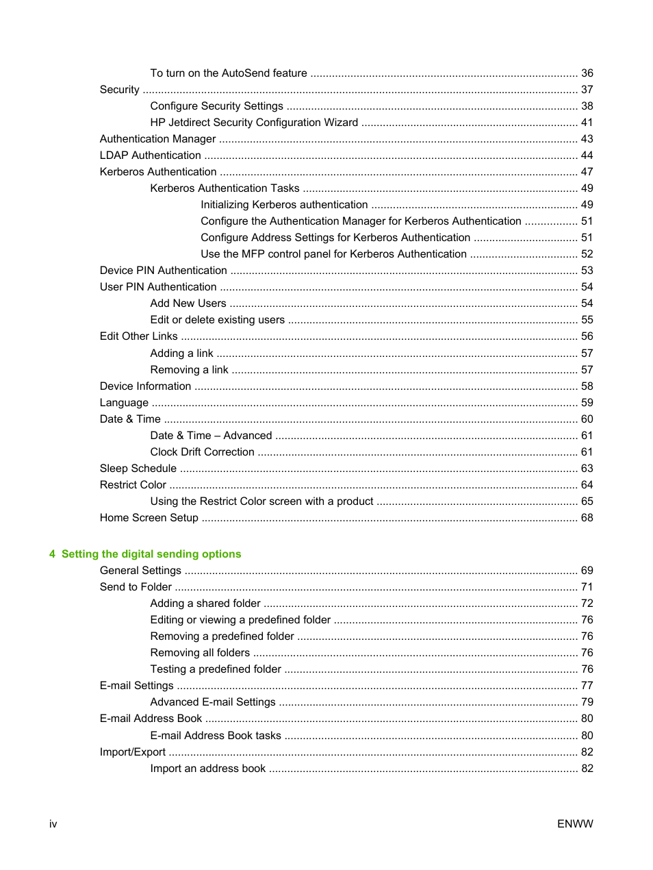 HP Color LaserJet CM3530 Multifunction Printer series User Manual | Page 6 / 128