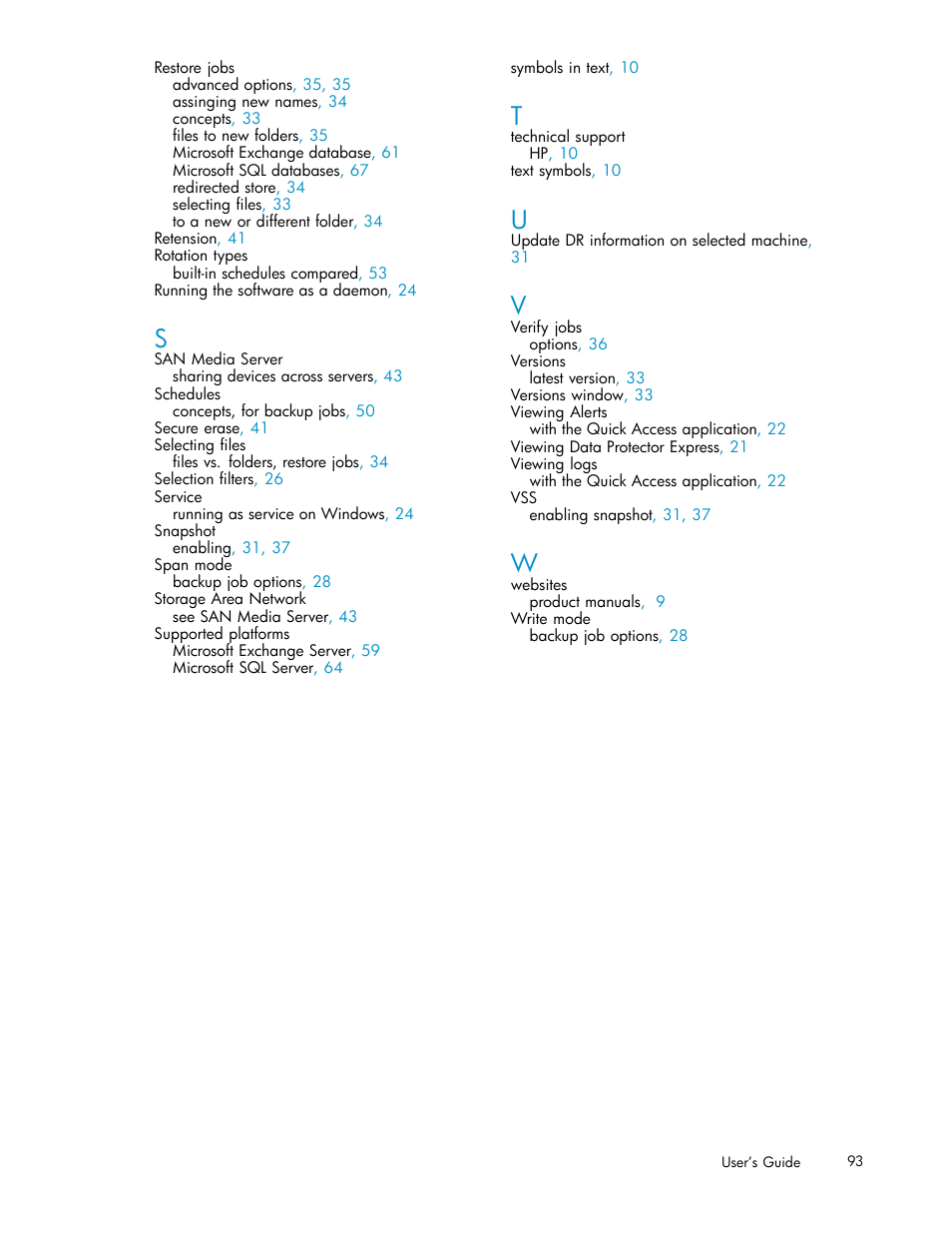 HP Data Protector Express Basic-Software User Manual | Page 93 / 93