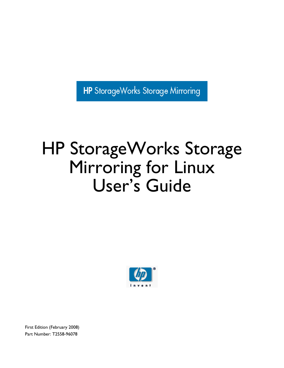 HP Storage Mirroring V5 Software User Manual | 285 pages