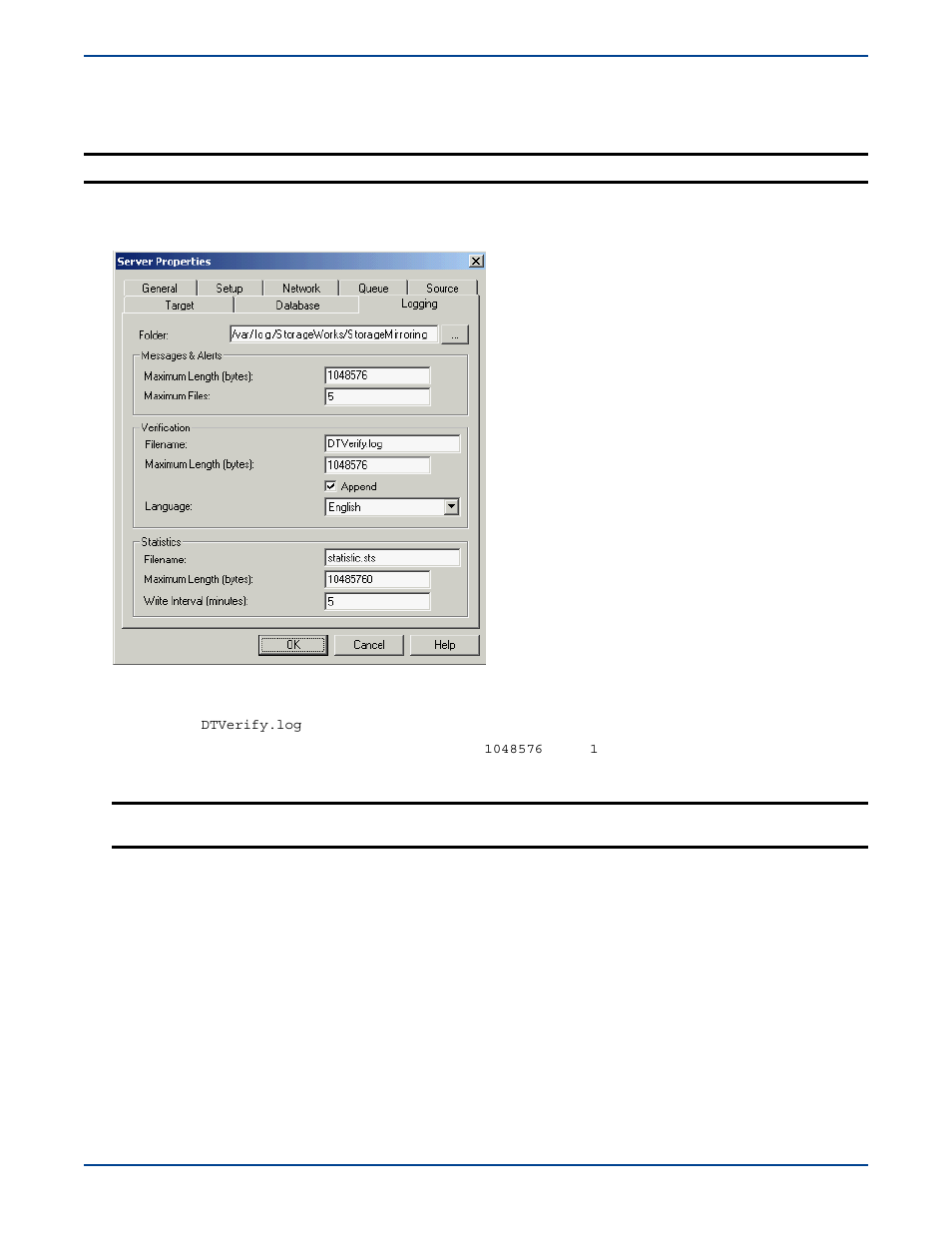 Verification log, Verification log -7 | HP Storage Mirroring V5 Software User Manual | Page 114 / 285