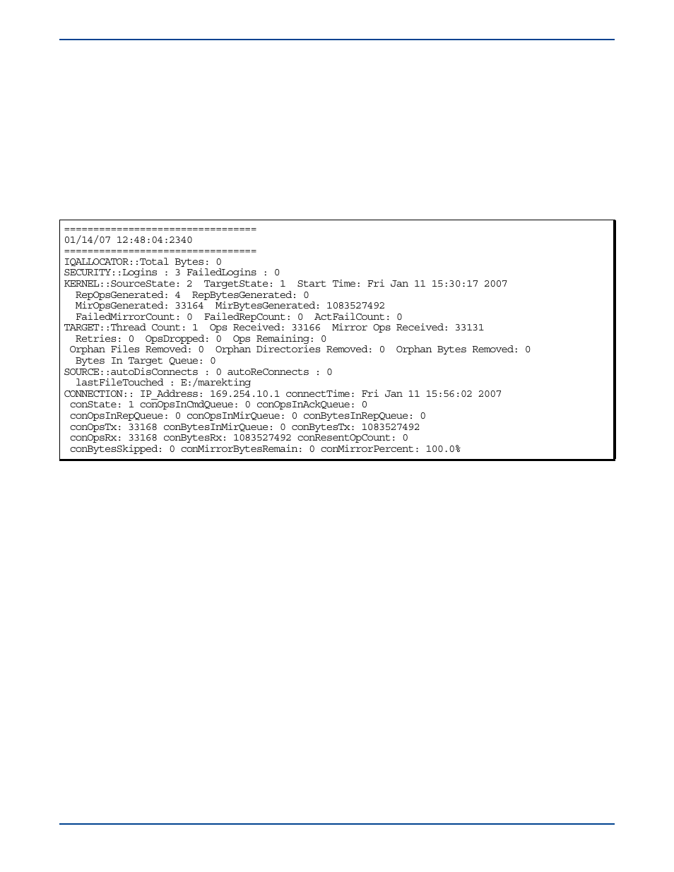 Dtstat, Dtstat log file, Dtstat -23 | Dtstat log file -23 | HP Storage Mirroring V5 Software User Manual | Page 191 / 285