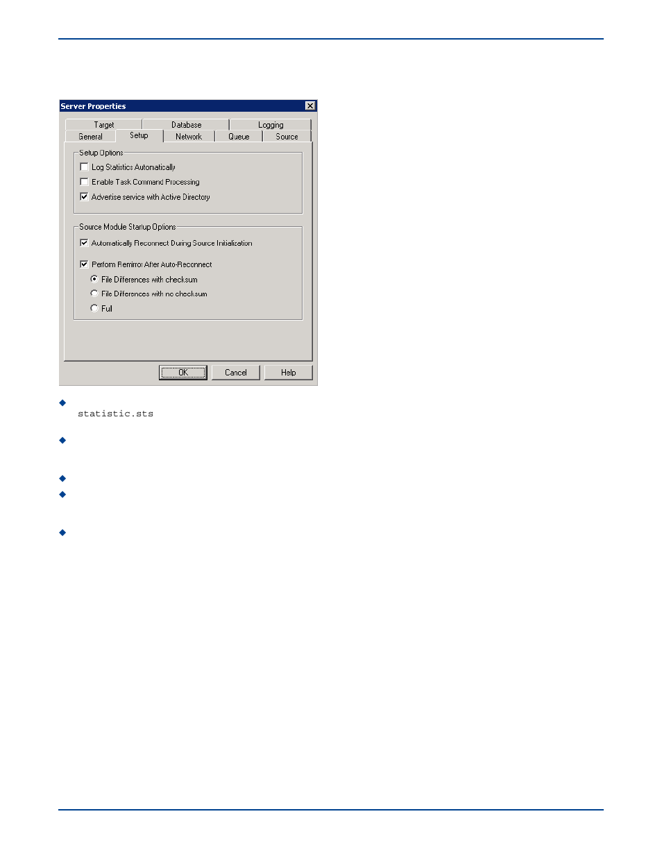 Setup options, Setup options -3 | HP Storage Mirroring V5 Software User Manual | Page 210 / 285