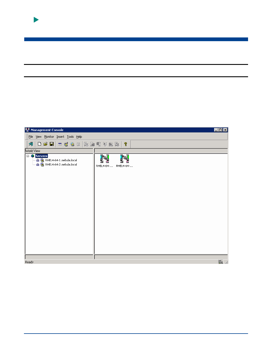 Management console, Starting the management console, Chapter 2: management console -1 | Starting the management console -1 | HP Storage Mirroring V5 Software User Manual | Page 23 / 285