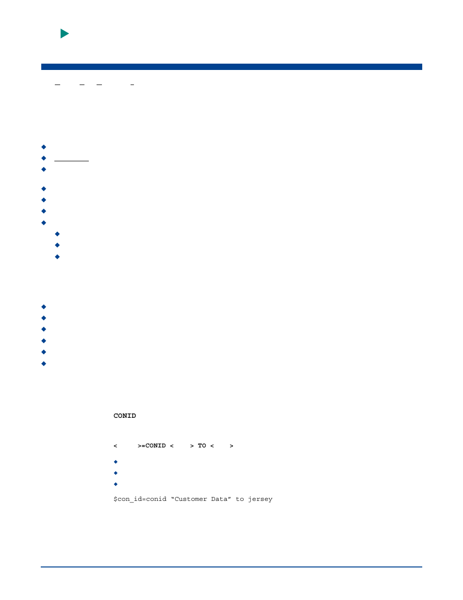 Storage mirroring commands, Conventions, Conid | HP Storage Mirroring V5 Software User Manual | Page 237 / 285