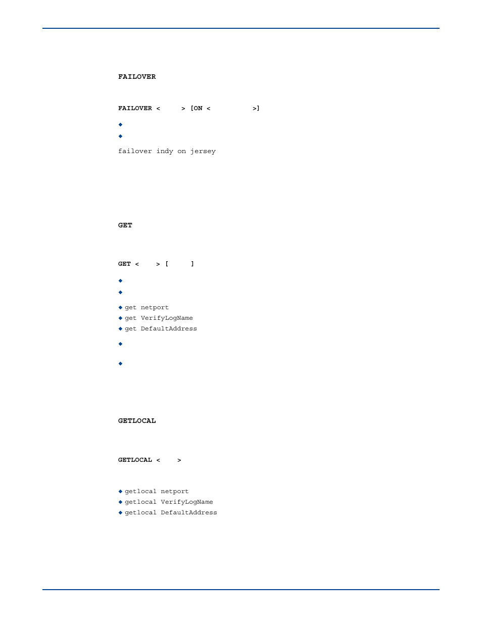 Failover, Get local, Failover get get local | HP Storage Mirroring V5 Software User Manual | Page 242 / 285