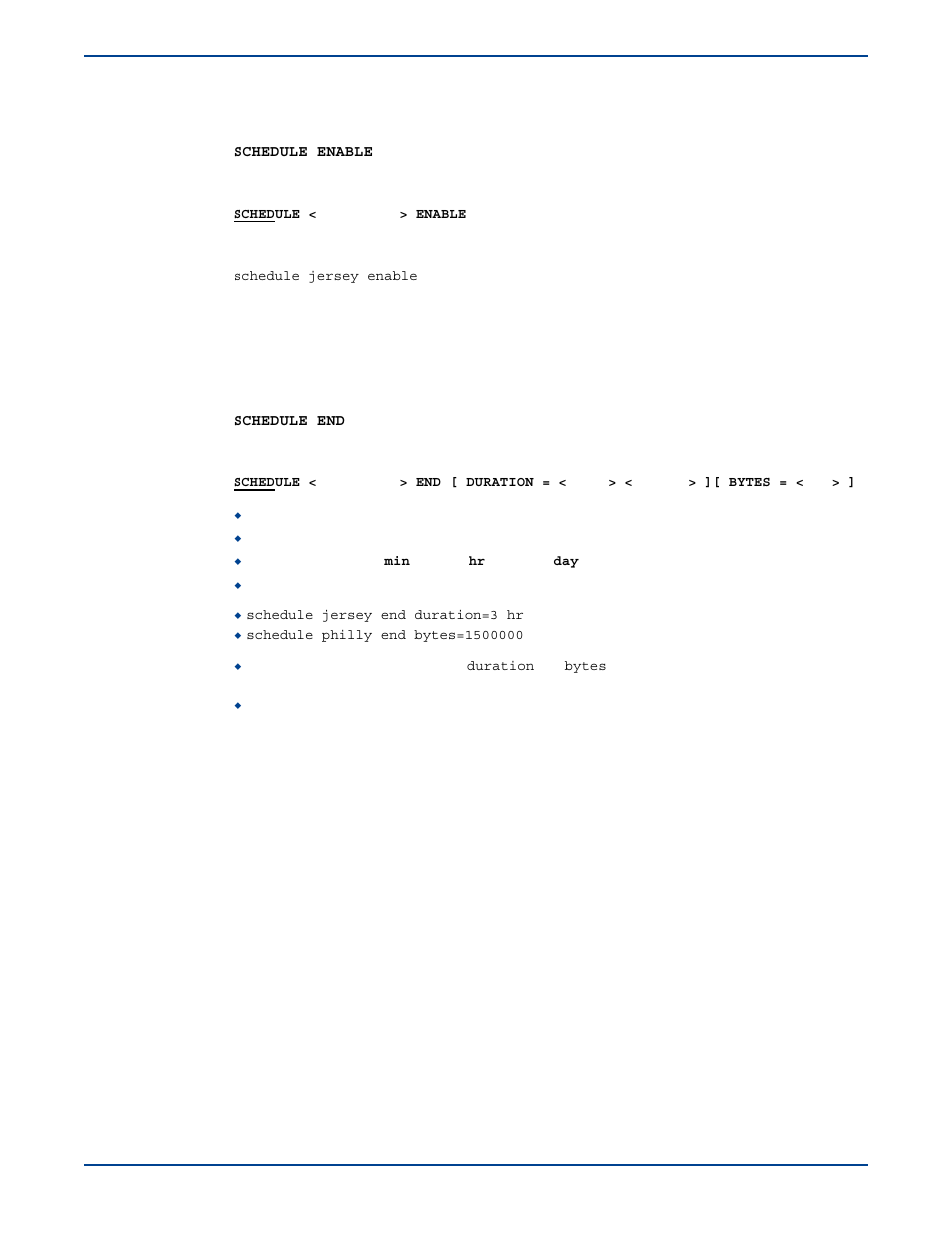 Schedule enable, Schedule end, Schedule enable schedule end | HP Storage Mirroring V5 Software User Manual | Page 264 / 285