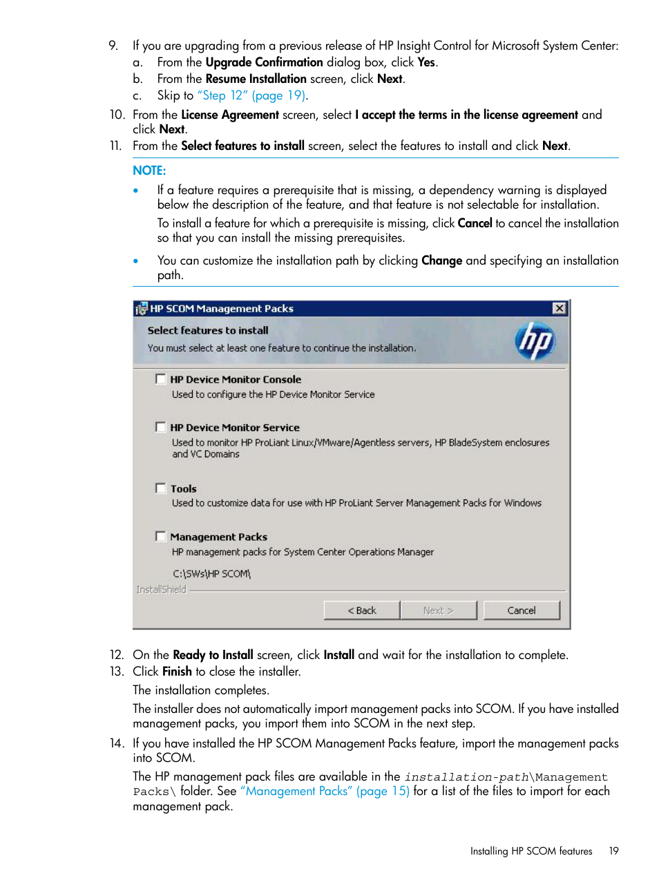 HP OneView for Microsoft System Center User Manual | Page 19 / 27