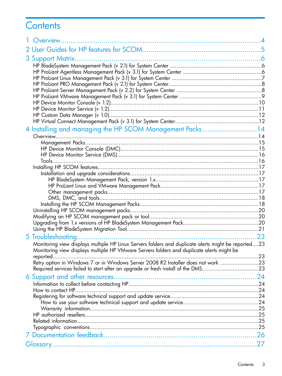 HP OneView for Microsoft System Center User Manual | Page 3 / 27