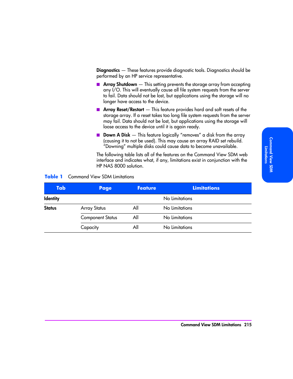 HP StorageWorks 8000 NAS User Manual | Page 217 / 240